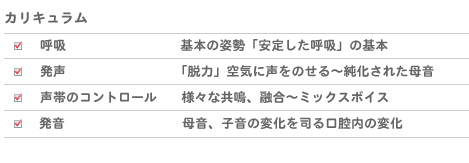 カリキュラム
